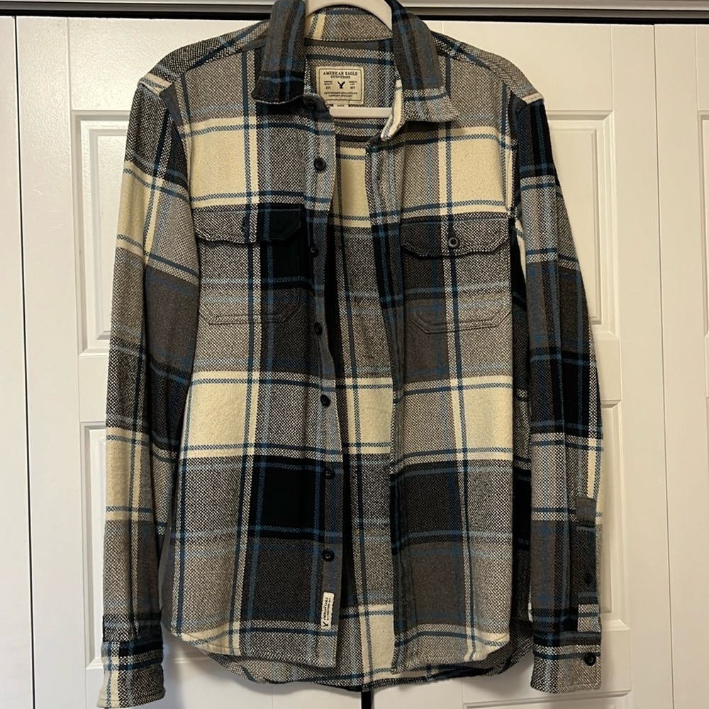 American Eagle Flannel Shacket, Men’s Medium